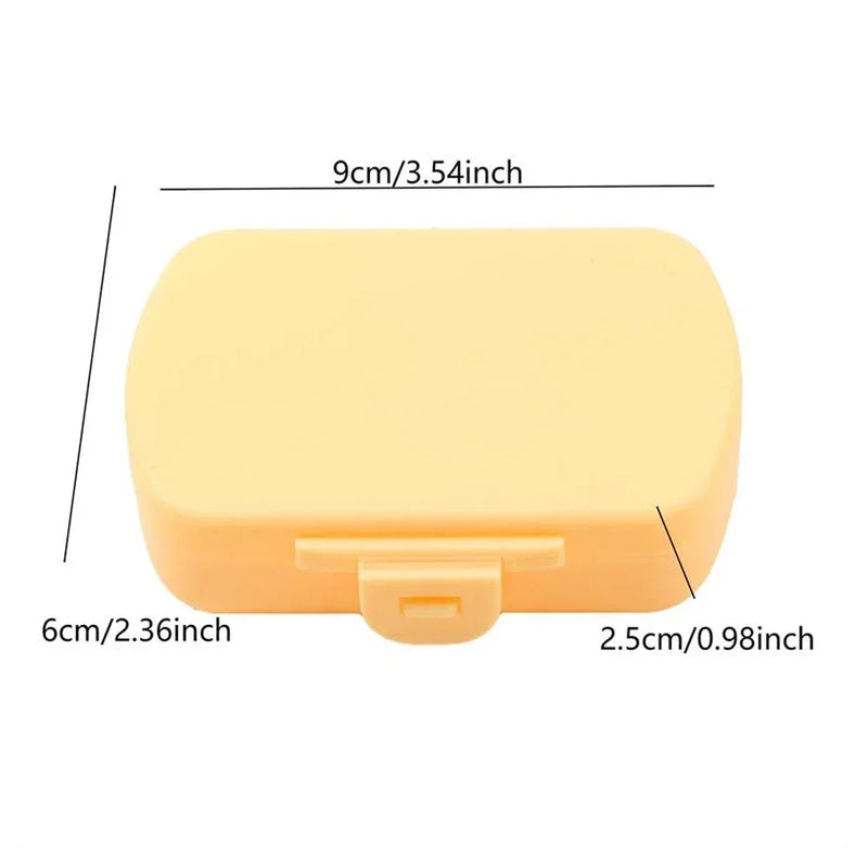 1PCS 6 Compartment Pill Box, Moisture Proof Pill Case, Travel Pill Organizer for Pocket Purse, Daily Portable Vitamin Box