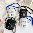 Cute Canvas Sling Bag Female Large Capacity Travel Crossbody Bag Fashion Student Shoulder Bags Messenger Bags