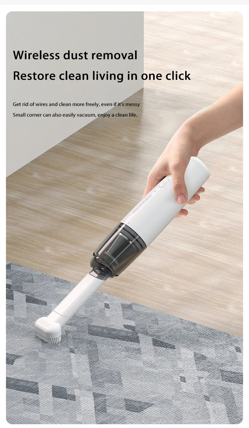 Xiaomi Electric Vacuum Cleaner Car Household Dual Use Portable High Power Handheld Wireless Powerful Dust Remover Deep Cleaning