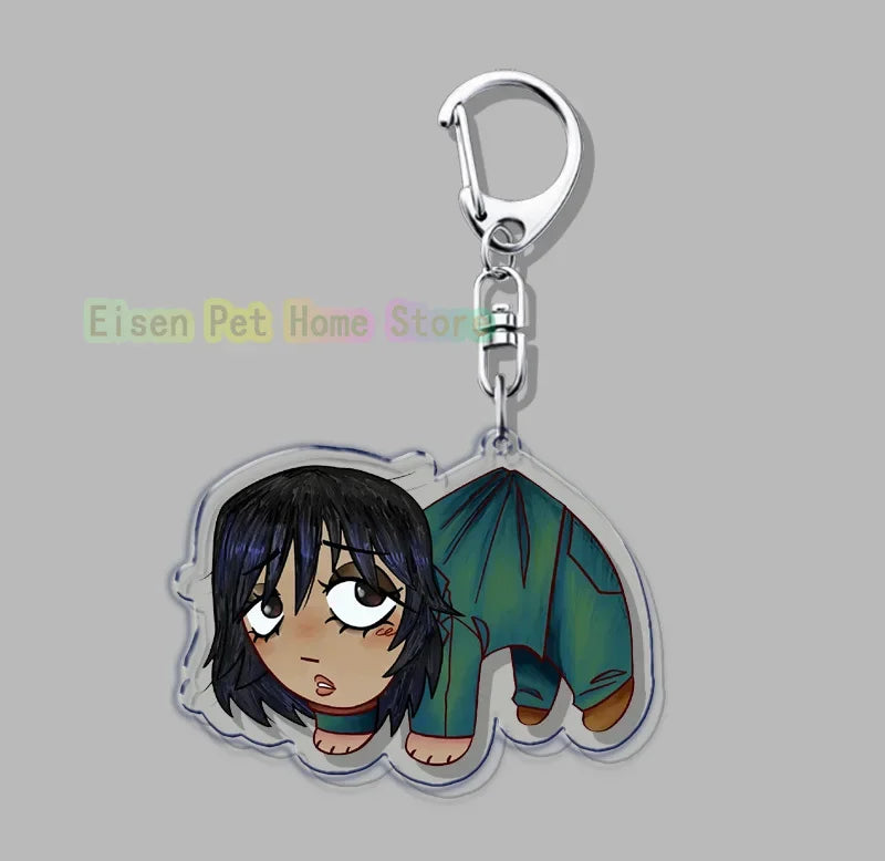 Hot Horror Game Chibis Keychains for Accessories Bag Cute Jimmy Curly Anya Sallyface Keyrings Jewelry Friends Gamer Gaming Gifts