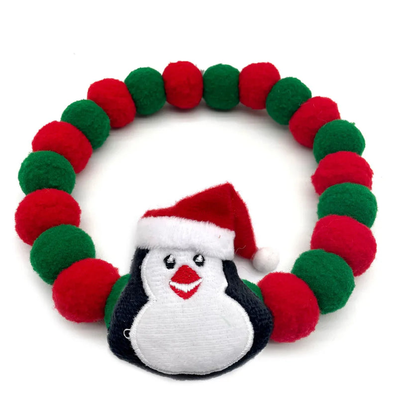 20pcs Christmas Cute Ball Collars Small Dog Bow Ties Neckties Dog Supplies Grooming Accessories for Small Middle Large Dog