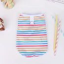 Striped Puppy Sleeveless Vest Spring Summer Pet Clothes for Small and medium Dogs Pomeranian Pullovers Kitten Towable T-shirts