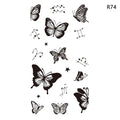 1Sheet Waterproof Temporary Tattoo Sticker 3D Butterfly Theme Fake Tattoo for Women Body Leg Arm Art