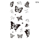 1Sheet Waterproof Temporary Tattoo Sticker 3D Butterfly Theme Fake Tattoo for Women Body Leg Arm Art