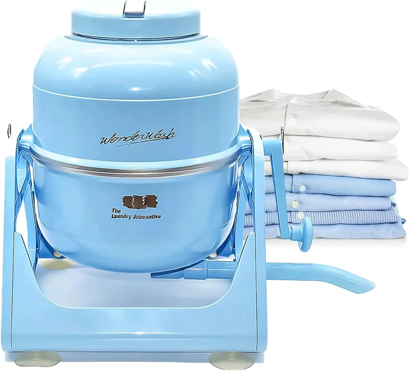 WonderWash Portable Washing Machine for Apartment & Tiny Spaces - Manual Hand Clothes Washer with Retro Design