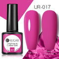 UR SUGAR - Esmalte de uñas en gel semipermanente rosa nude con purpurina, color sólido, 7,5 ml, para manicura semipermanente UV LED