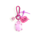 Creative Candy Color Flower Heart Pendant Keychain Cute Small Flower Key Ring Bag Pendant Accessories Luminous Turtle Pendant