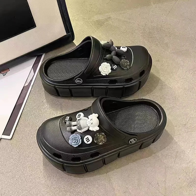 2024 Platform Sandals Summer Women Slippers 6cm Wedges Sandals Outdoor Clogs Thick Street Beach Slide Flip Flops Garden Shoes