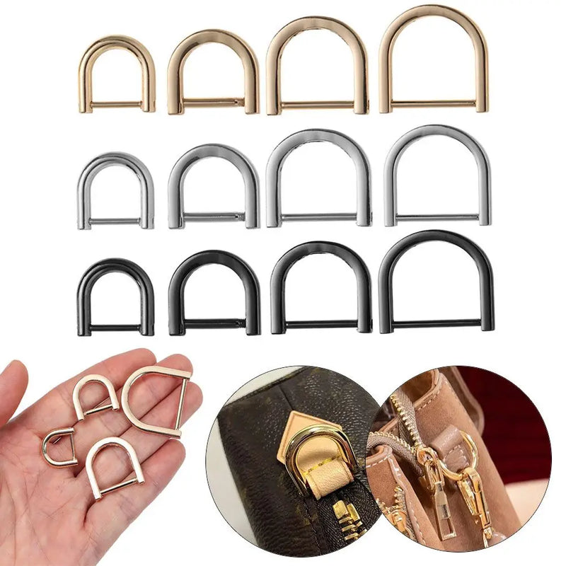 1Pcs Open Screw D Ring Buckle Shackle Clasp for Leather Craft Bag Strap Belt Handle Shoulder Webbing Metal Detachable Buckle
