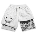 Berserk Anime Gym Shorts Men Fitness Sacrifice Print Y2K Performance Shorts 2 in 1 Quick Dry Athletics Short Pants Summer Male
