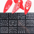 12pcs Nail Stickers Flower Leaf Lace Design Geometry Line Nail Art Sliders Manicure Polish Decal Wrap Decorations Wholesale