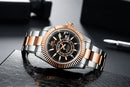 Automatic Watch for Men Mechanical Movement Stainless Steel Rose Gold Blue Luxury Sky 40mm Reloj Hombre Baratos