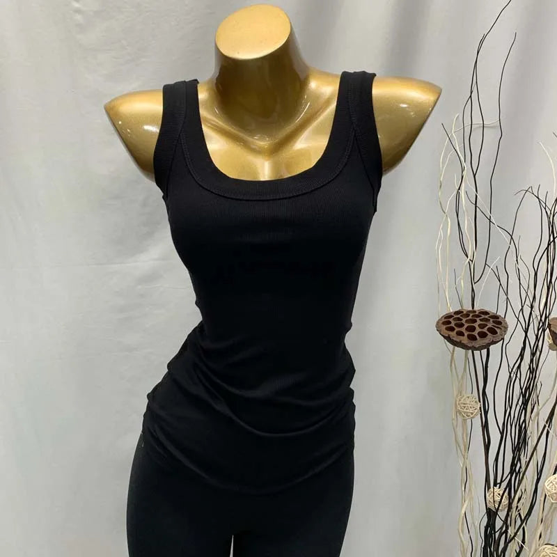 Women Clothing Sleeveless Summer Tops For Woman Cottton Casual Women T-shirts O-NECK Tank for girls Solid Clothes for Lady