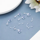 5PCS Clear Piercing Septum Nose Studs Nose Hoop Tongue Ring Helix Ear Hoop Lip Stud Eyebrow Tragus Septum Horseshoe Rings
