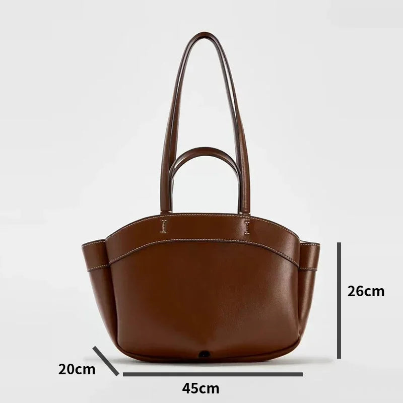 Fashion Luxury Designe Pu Leather Shoulder Bags Women Large Capacity Lady Handbags Purses Tote Commuter Bag Trend Two Bags Set