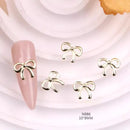 TSZS 10pcs Luxury Kawaii Bow Nail Art Charms 3D Japanese Alloy Bow Tie Jewelry Nail Rhinestone Decoration DIY Access