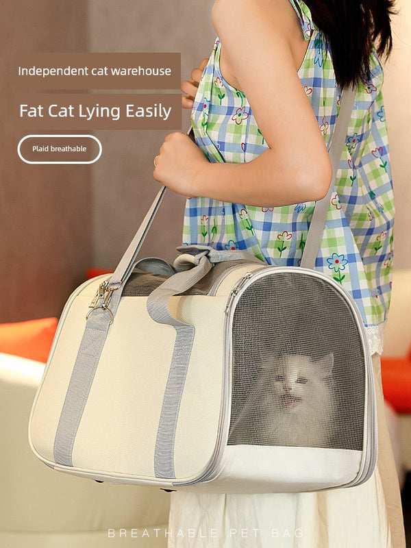 Cat Bag Portable Cat Backpack Shoulder Handbag Summer Breathable Cat Outing Handy Gadget Puppy Pet Diaper Bag