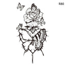 1Sheet Waterproof Temporary Tattoo Sticker 3D Butterfly Theme Fake Tattoo for Women Body Leg Arm Art