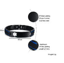 Men Personalized Custom Engrave ID Bracelets Stainless Steel Link Chain Medical  Bracelet