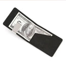 New Fashion Men's Leather Money Clips Wallet Multifunctional Thin Man Card Purses Women Metal Clamp For Money Cash Holder