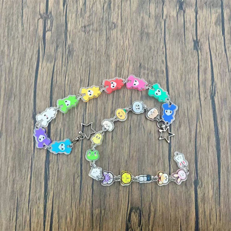 Kpop Idols Cartoon TWICE Lovely Acrylic Cute Keychain Chaeyoung Sana Mina Jeonghan Wonwoo Accessories Fans Birthday Gift