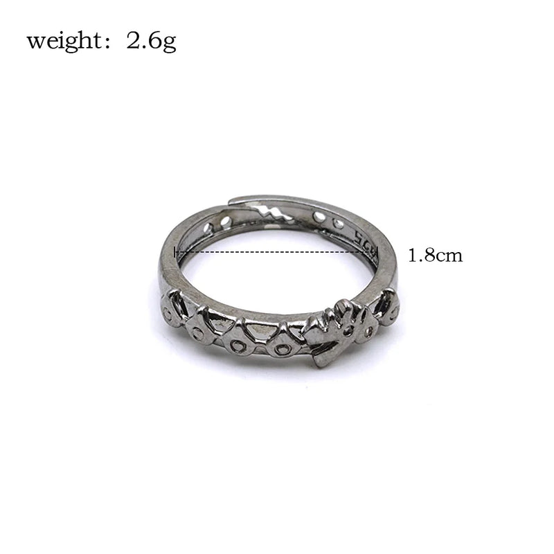 Anime The Seven Deadly Sins Ring Meliodas Dragon's Sin of Wrath Cosplay Unisex Adjustable Ring for Men Jewelry Accessories Prop