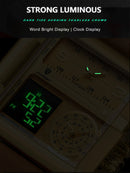 POEDAGAR Luxury Man Watch Quartz Waterproof Luminous Date Chronograph Leather Men Wristwatch Military Sports Men's Watches Reloj