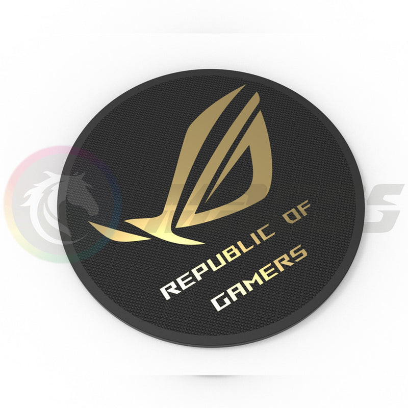 PC Case Fan Metal Sticker ROG MSI AORUS Label Gold-plated Cooling Fan Sticker Chassis Sticker GPU Decorative Sticker