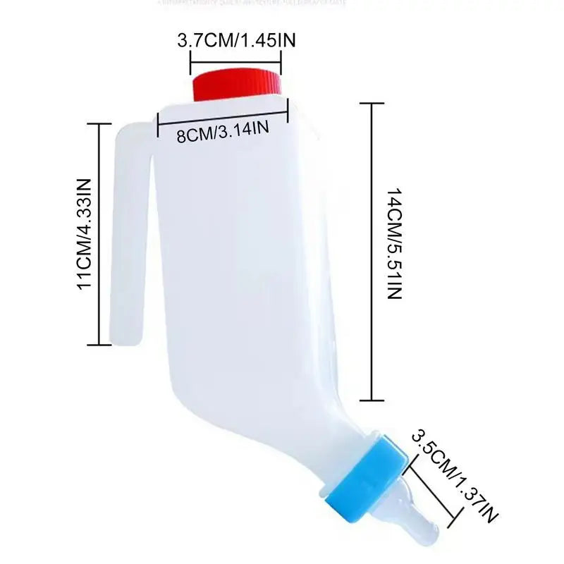 Feeding Bottle For Lambs Small Animal Milk Feeder Hangable Goat Bottle Lamb Nursing Bottles Soft Nipple Drink Bottle supplies