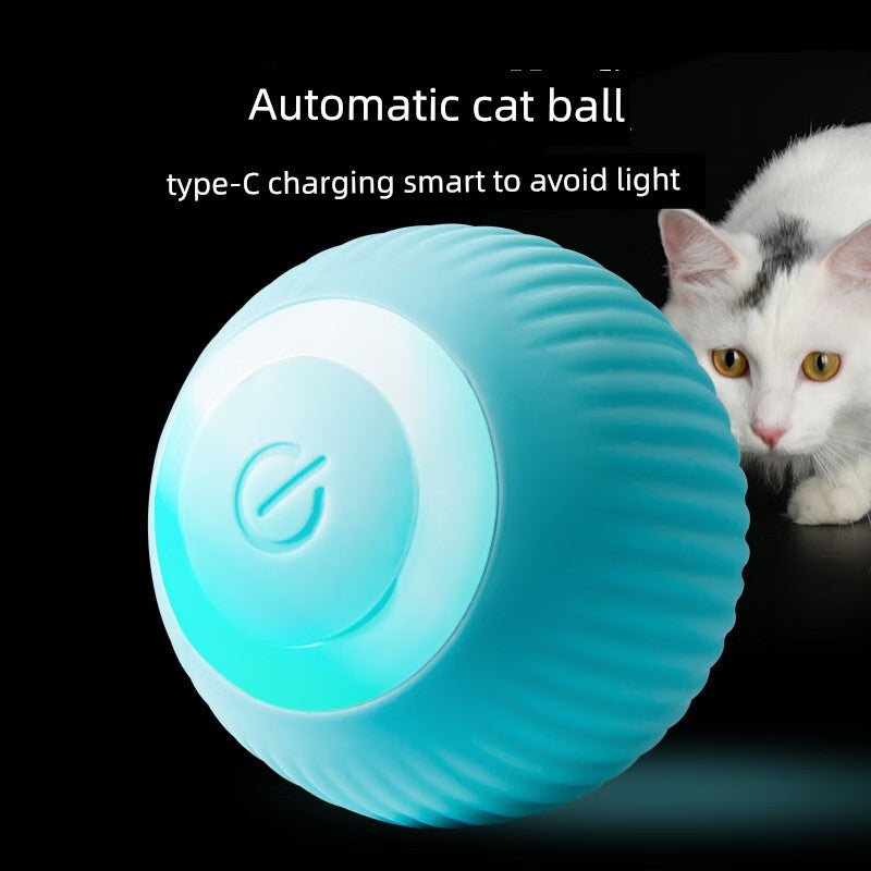 Intelligent Gravity Rolling Ball Automatic Funny Cat Rolling USB Charging Electric Cat Toy Mouse Self-Hi Relieving Stuffy Handy Gadget