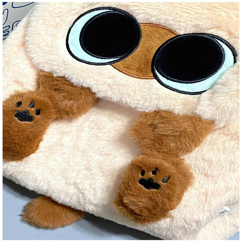 Soft Plush Cartoon Cat Doll Backpack Large Capacity Plush Cute Chicken Shopping Bag Resistant To Dirt Washable Tote Handbags