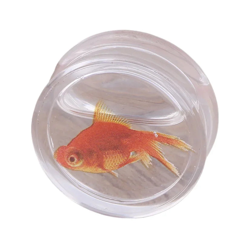 2Pcs Acrylic Liquid Goldfish Ear Plug Double Flared Saddle Flesh Tunnel Gauge Stretcher 8mm-18mm