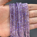 Purple Gem Beads Small Round Faceted Crystal Stone Beads Amethysts Crystal Mica Loose Beads For Jewelry Making DIY Necklace 15"