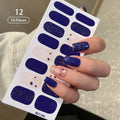 New 16 Strips Autumn Nail Stickers Full Cover Nail Patch Leopard Print 3D Nail Stickers Nail Polish Strips DIY Nail Art Making