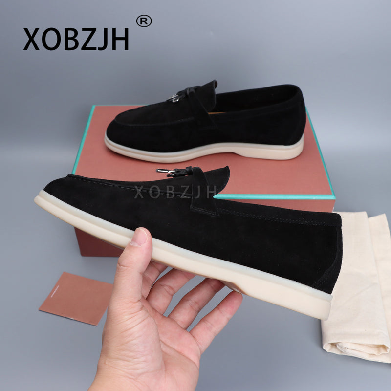 أحذية موكاسين صيفية للمشي من الجلد المدبوغ للنساء لربيع وخريف 2025، أحذية بدون كعب، أحذية مسطحة بدون رباط، أحذية ...