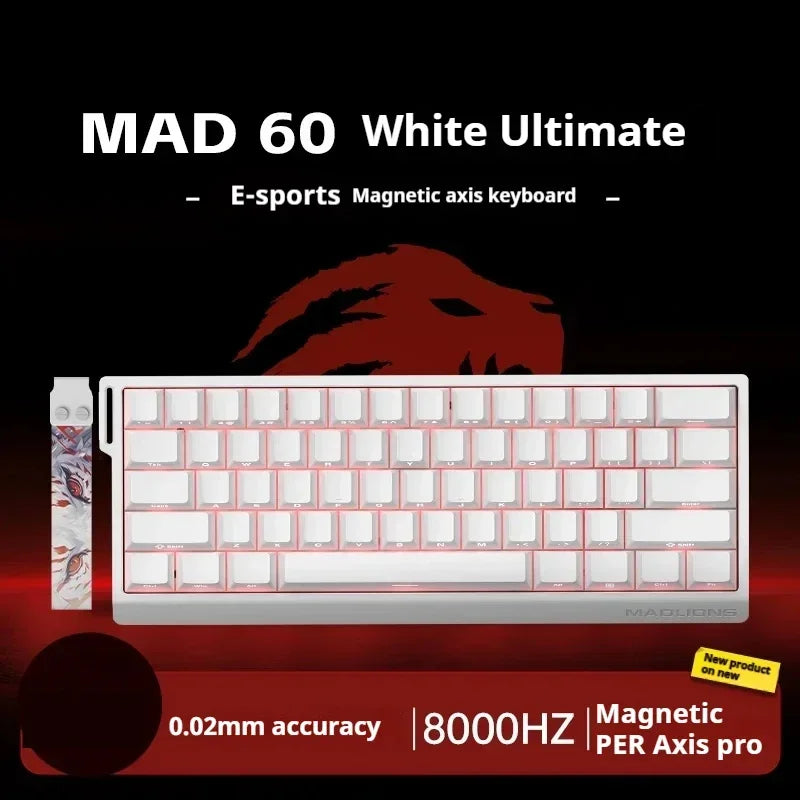 AI MADLIONS Mad60 Mad68 HE Mechanical Keyboard Magnetic Switch Madcatz Mad60he Wired Game Keyboard Rapid Trigger Custom Keyboard