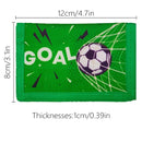 Kids Wallet for Boy Sports Football Soccer Pattern Trifold Wallet wtih Lanyard Zippered Coin Pocket and Card Holder