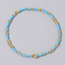 1pc Beach Vocation Themed Mixed Color Design 18K Gold Plated Copper & Bead Bracelet Cute & Luck For Festival Jewelry Gift