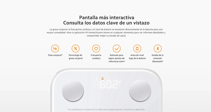 Báscula oficial Xiaomi Body Composition Scale S400, 25 indicadores de salud, medición de impedancia bioeléctrica de doble frecuencia