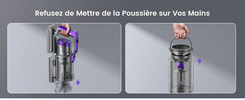 Aspiradora inalámbrica Honiture S14 de 450 W y 38 000 PA, de mano, con batería extraíble, electrodoméstico inteligente inalámbrico, duración de 50 minutos.