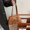 Y2k Red Handbag Purse for Women Girls Aesthetic Japanese Shoulder Bag Faux Leather Tote Bag PU Underarm Top Handle Clutch Bag