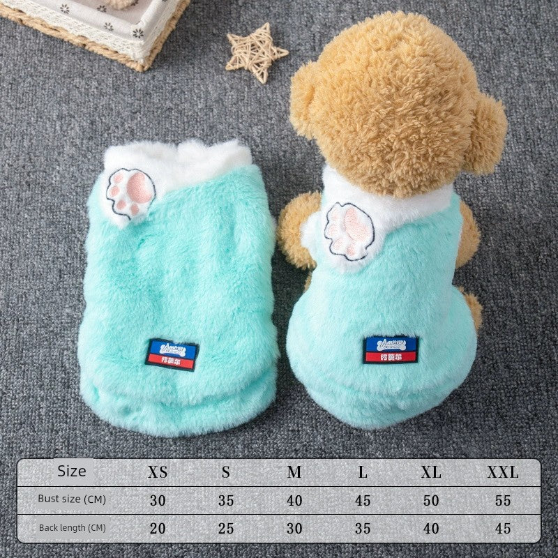 Dog Cat Clothes 2024 New Arrival Anti-Lint Teddy British Shorthair Blue Cat Kitten Small Puppies Warm Autumn and Winter Clothes