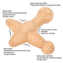 Trigger Point Massager Tool Cross Shaped Boost Metabolism Lymphatic Drainage Relaxes Muscles Wooden Massage Tool
