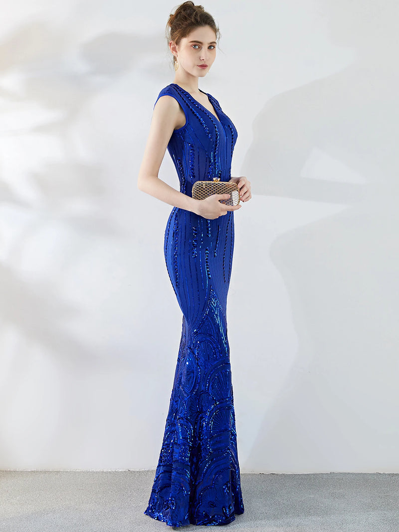 Sexy black maxi summer sequin dress women elegant luxury birthday prom wedding party dress ladies long evening dresses vestidos