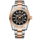 Automatic Watch for Men Mechanical Movement Stainless Steel Rose Gold Blue Luxury Sky 40mm Reloj Hombre Baratos