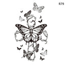 1Sheet Waterproof Temporary Tattoo Sticker 3D Butterfly Theme Fake Tattoo for Women Body Leg Arm Art