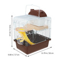 1pc Double Layer Hamster Cage Acrylic Portable Small Pets House Chinchilla Hamster House (Brown)