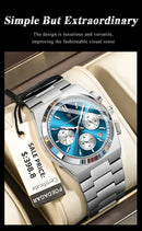 POEDAGAR Luxury Man Quartz Watch Sport Military Watch For Men Waterproof Luminous Date Chronograph Stainless Steel Men's Watches