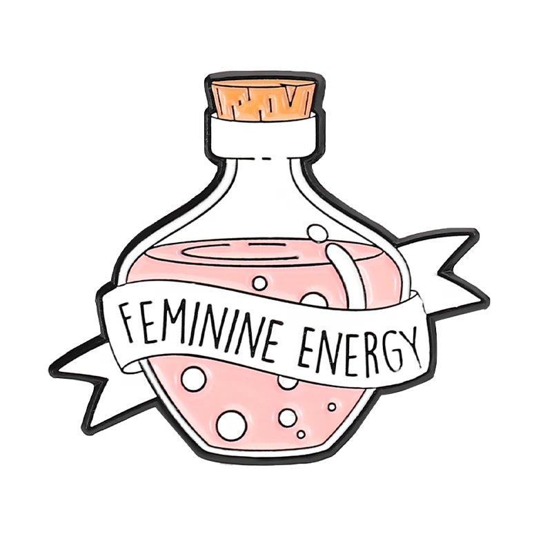 Quotes Women Power Enamel Pins Energy Brooch Bottle Self Love The Future Is Female Girls Support Girls Jewelry Gift Accessories