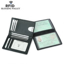 Thin Credit Card Holder PU Leather Black Carbon Fiber Slim RFID Wallets Leather Driver License Cover Holder For Men Card Wallets